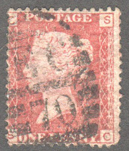 Great Britain Scott 33 Used Plate 202 - SC - Click Image to Close